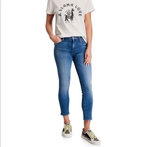 Mother The Looker Mid-Rise Cropped Jeans